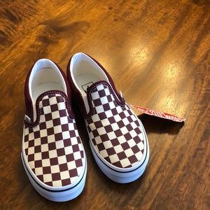 Kids purple check vans kids size 13